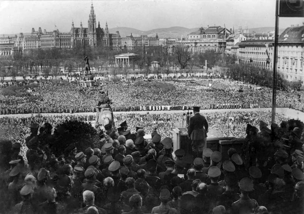Hitler Speaking to Austrian Throngs